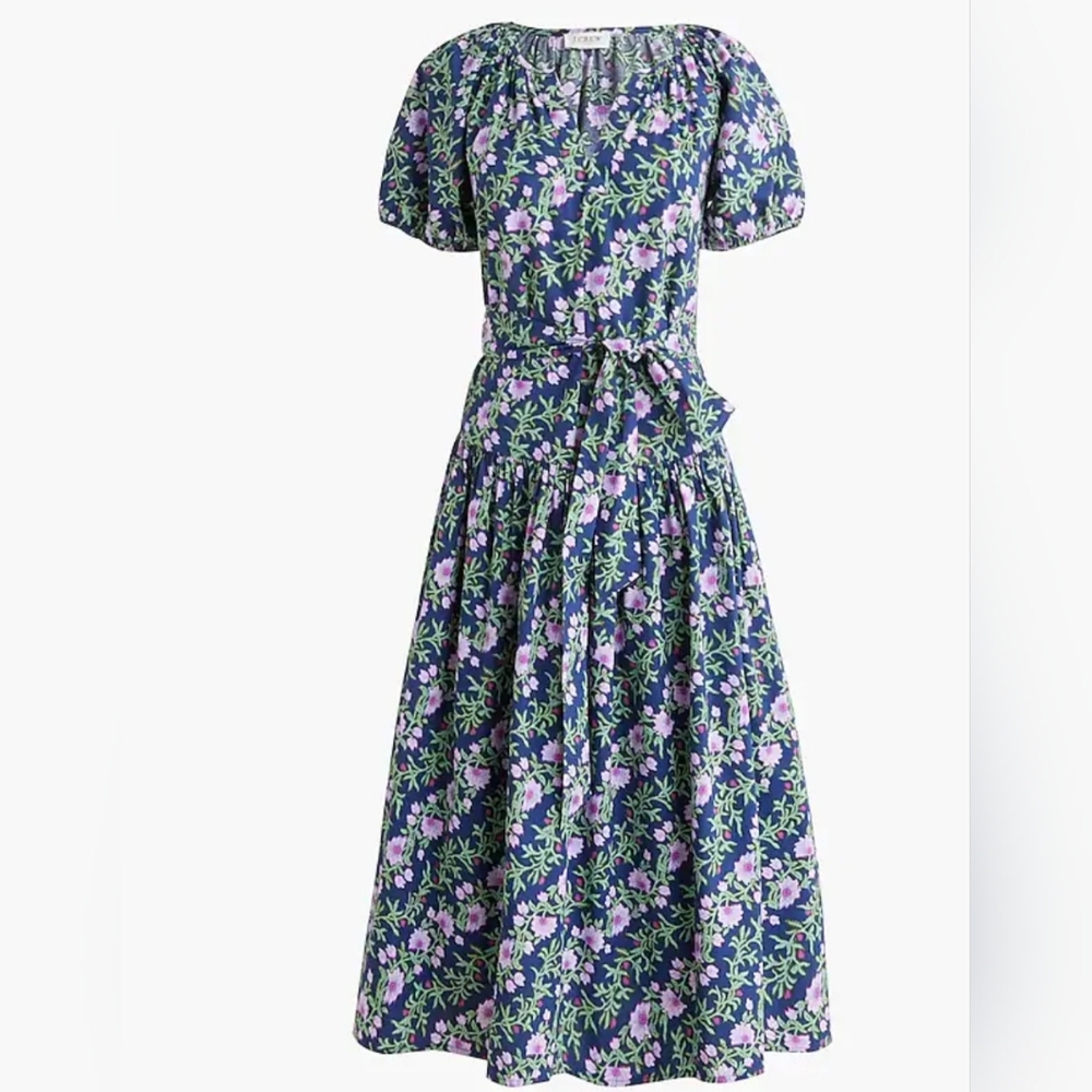 Floral Blue and Purple Dress